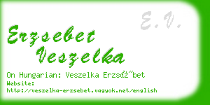 erzsebet veszelka business card